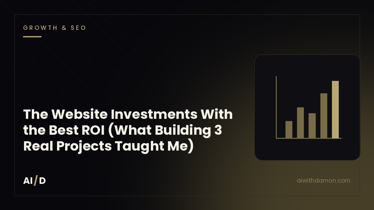 The Website Investments With the Best ROI (What Building 3 Real Projects Taught Me)